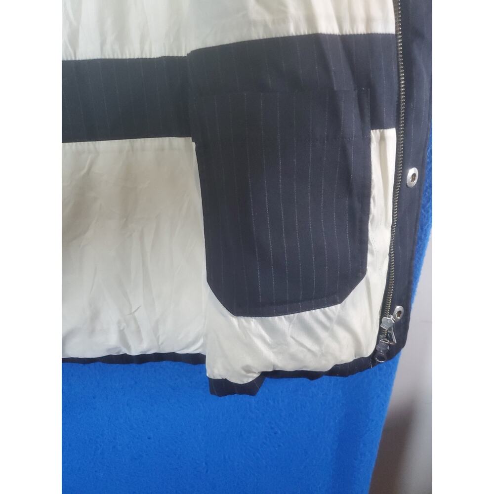 Tommy Hilfiger Men XL Pinstripe Puffer Vest Wool Blend Full Zip Snap Insulated - Picture 7 of 16
